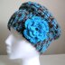 Cloche Hat with Flower- Crochet