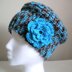 Cloche Hat with Flower- Crochet