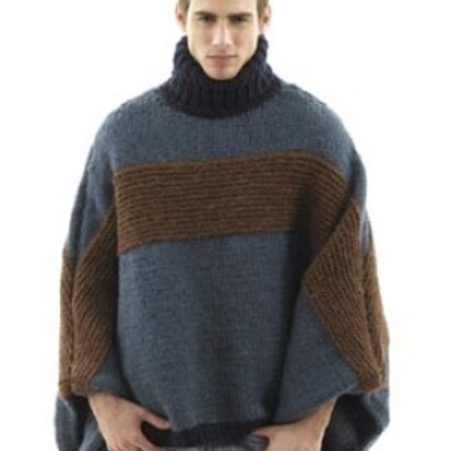 Oversized Poncho in Lion Brand Wool-Ease Thick & Quick - 40517-C