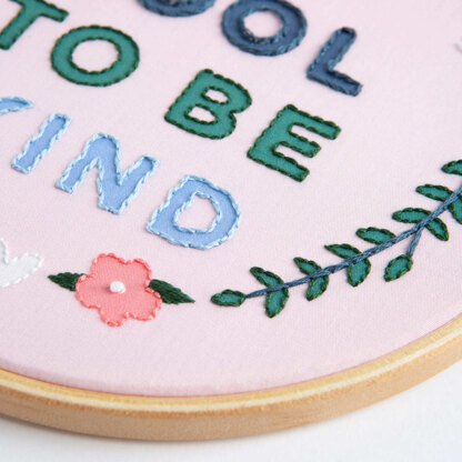 Hawthorn Handmade It's Cool To Be Kind Embroidery Kit