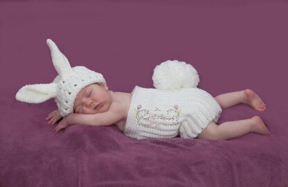 Newborn Teddy and Bunny Photo Prop Set