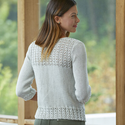 Saura - Sweater Knitting Pattern for Women in Tahki Yarns Cotton Classic 