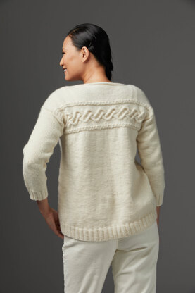 KE010 Lewiston -  Jumper Knitting Pattern for Women in Valley Yarns Wachusett by Valley Yarns