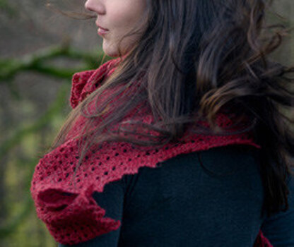 Elongated Triangular Lace Shawl in The Fibre Co. Meadow - Downloadable PDF