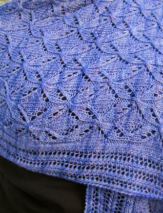 Cable Lace Snowflake Shawl