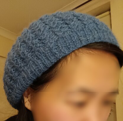 Martine Hat (St. John's Wort Stitch) in Cloudborn Alpaca Fingering (LINK)