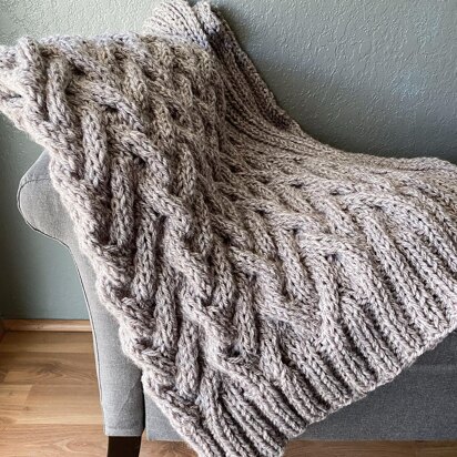 Low Tide Knit Throw - knitting pattern