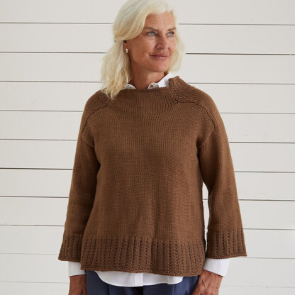 Maude Sweater - Jumper Knitting Pattern for Women in Debbie Bliss Cashmerino Chunky