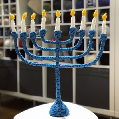 Crocheted Menorah