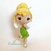 Tinker Bell posable amigurumi doll - crochet pattern by Crochelandia