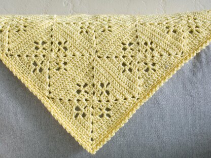 Diamond Filet Motif Crochet Baby Blanket Pattern