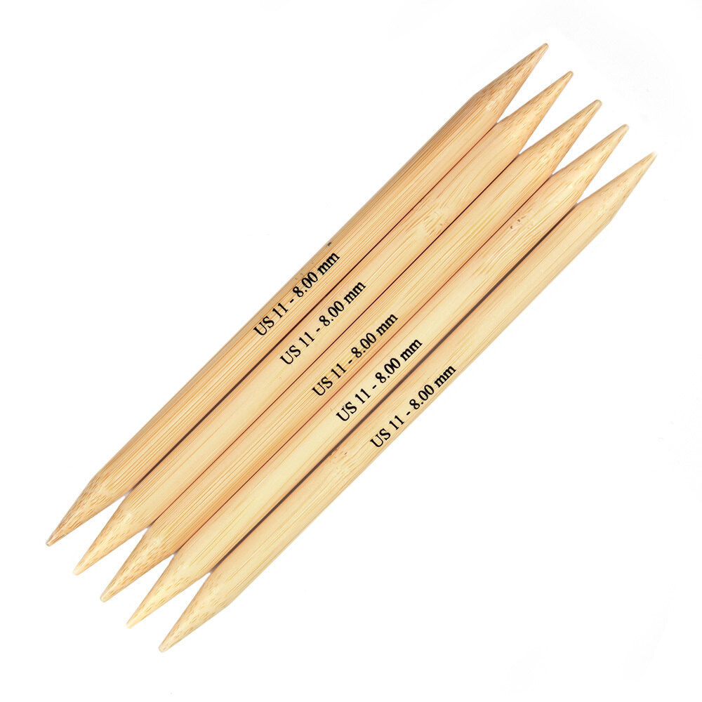 Clover Bamboo Double Point Knitting Needles 7'' - Size 6