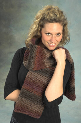 Diagonal Tube Scarf in Plymouth Boku - F316