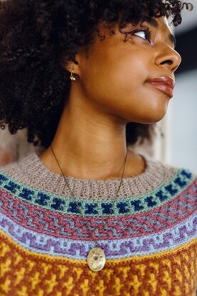 Mosaic Sweater Crochet pattern by Nomad Stitches