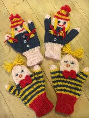 Doll & Clown Puppet Mittens