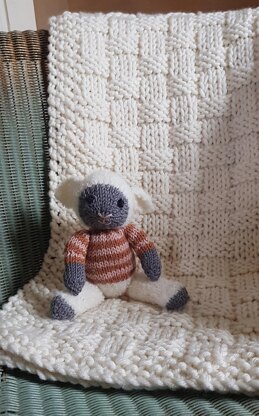 Chunky Basket Stitch Baby Blanket