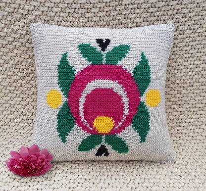 CROCHET Cushion Cover - Fuchsia