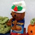 PDF Christmas Knitting Pattern DK Decoration Chocolate Orange Cover Drawstring Bag Gift Charity knit EASY Christmas Eve Box Sprout Pudding