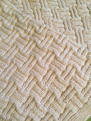 Double basketweave blanket