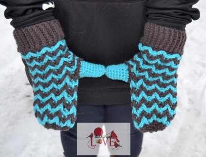 Chevron Illusion Mitts