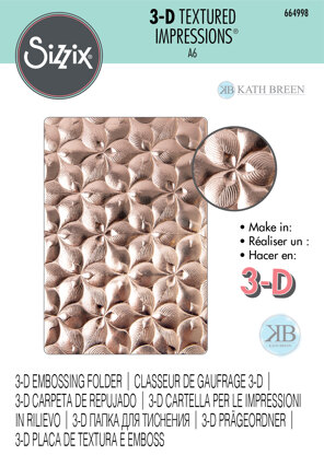 Sizzix 3-D Textured Impressions Embossing Folder - Organic Petals by ...