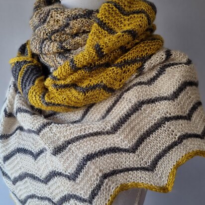 New Stripes Shawl - knitting pattern