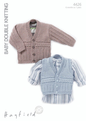Jumper and a Waistcoat in Hayfield Baby DK - 4426