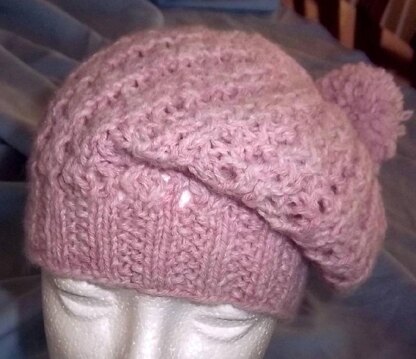 Ribby Lacy Slouchy Hat