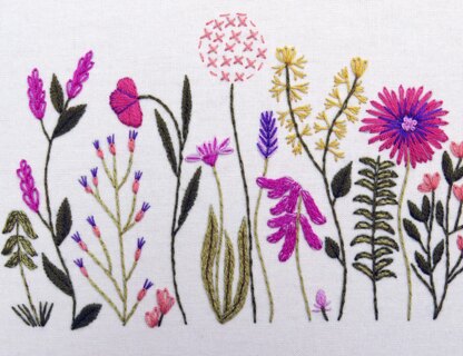 Stitchdoodles Meadow Flowers Hand Embroidery Pattern