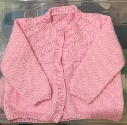 Charity Knit 3 - Girls Cardigan Age 1/2