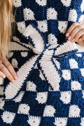 Women's Bowtie Granny Square Dress