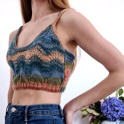 Pointelle Chevron Bralette