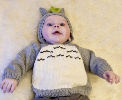 Totoro baby hoodie & mittens