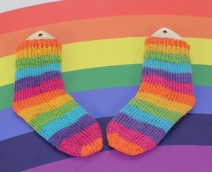 Baby Very Easy No Heel Rainbow Socks