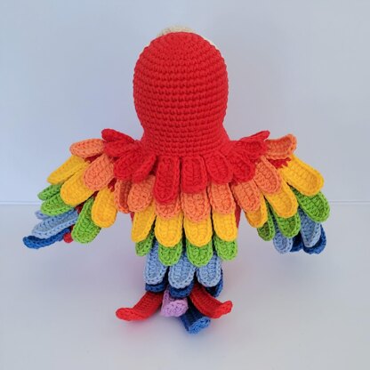 Jubi the Scarlet Macaw Parrot Amigurumi Bird Pattern