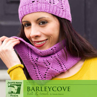 Barleycove Hat & Cowl in Juniper Moon Farm Neve - J34-03 - Downloadable PDF