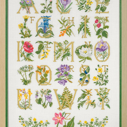 Permin ABC Flowers Cross Stitch Kit - 45x62cm