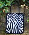 Zebra print tote