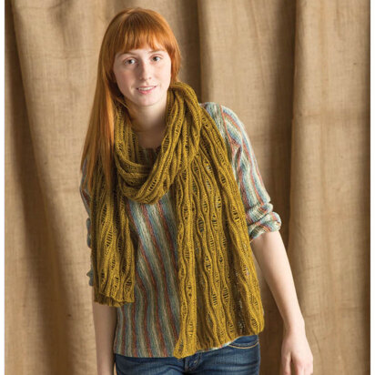 Marvel Scarf in Classic Elite Yarns Firefly - Downloadable PDF