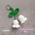 Lilly of the valley keychain crochet