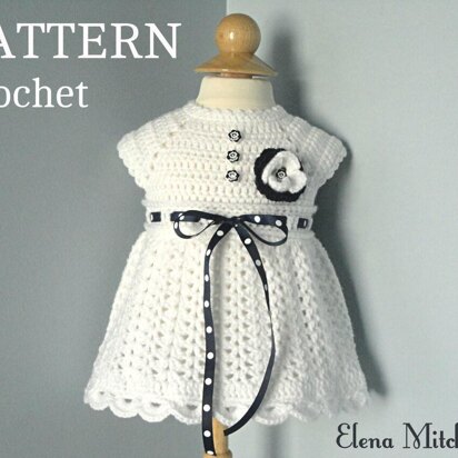 PATTERN Baby Girl Clothes Crochet Baby Dress