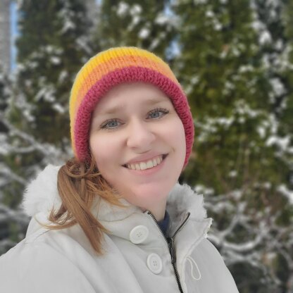 Rainbow Ponytail Beanie