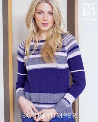 "Bobbi Jumper" - Jumper Knitting Pattern For Women in MillaMia Naturally Soft Aran