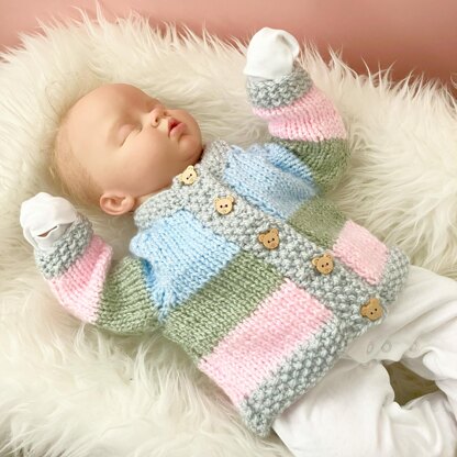 Chunky Baby Cardigan Knitting Pattern #696