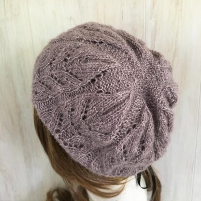 Lace Knit Slouchy Beanie Kielo