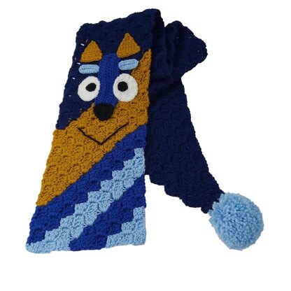 Blue Dog Scarf C2C