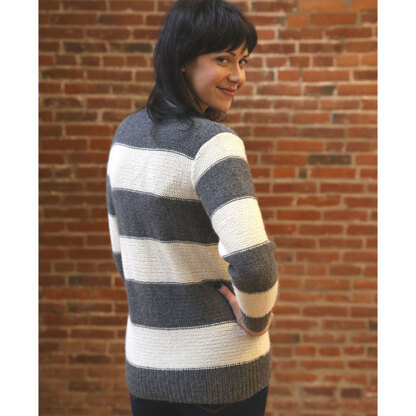 Plymouth Yarn 3440 Women's Striped Tunic Cardigan PDF
