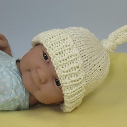 Just For Preemies - Premature Baby Topknot Beanie and Booties Set