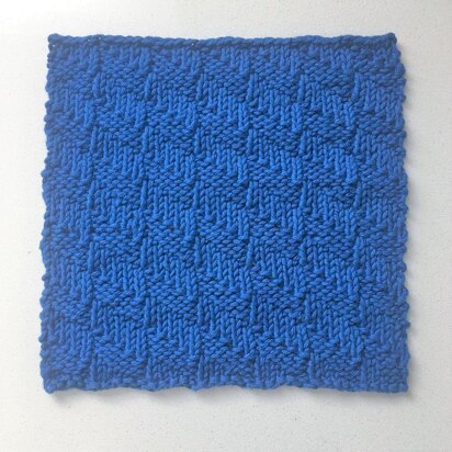 Diagonal Check Dishcloth