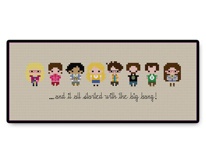 The Big Bang Theory Bite Size - PDF Cross Stitch Pattern